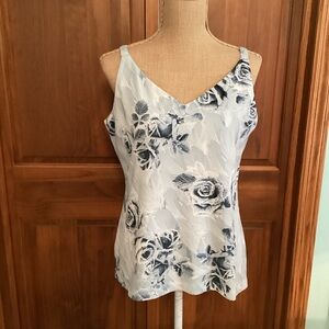 White House Black Market Floral Print Women's Reversible Dress Top